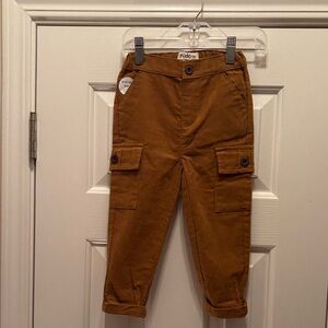 NWT Kids Tan Corduroy Cargo Pants